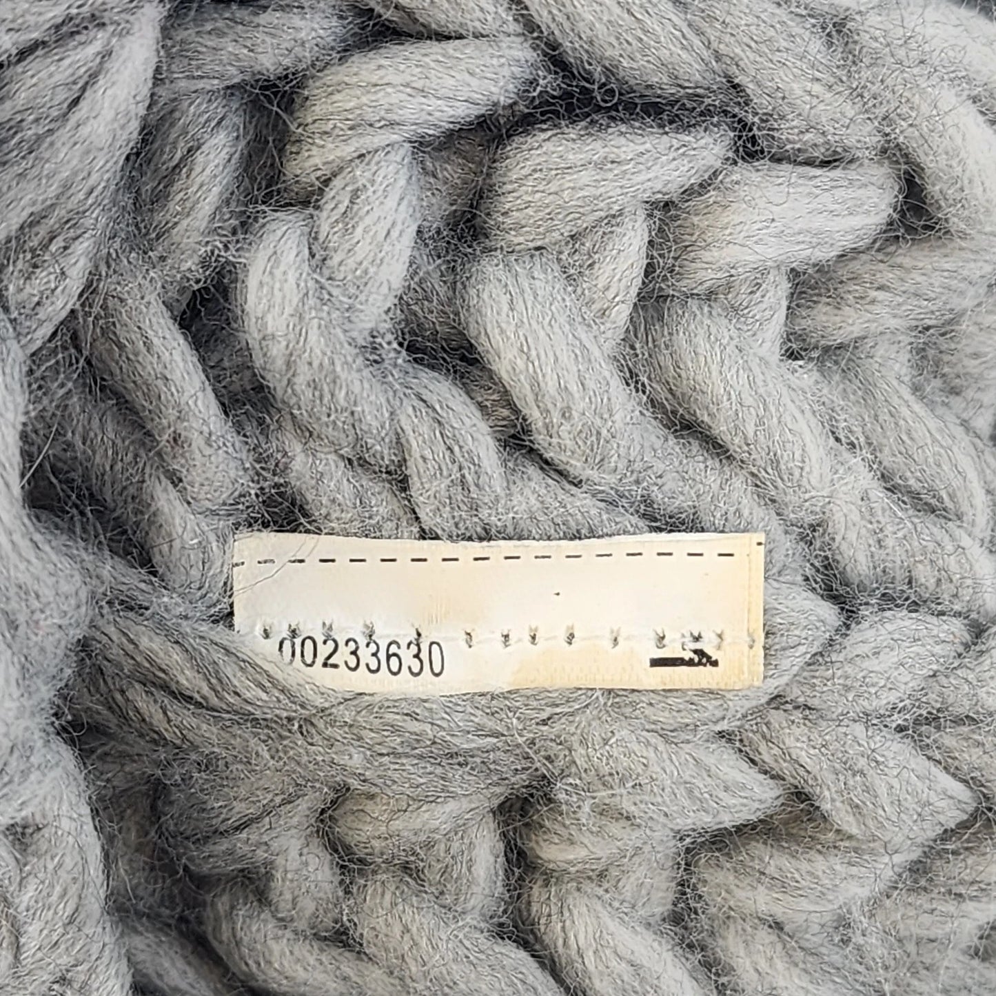 Chunky Knitted Beanie Hat Cool Grey Handcrafted Style Winter Watch Cap Unisex
