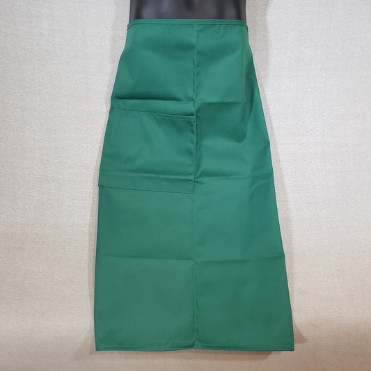 Medium Green Full Length Bistro BOH Apron Pocket 27" W x 31" L Fame Fabrics F24