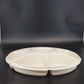 Tupperware Divided Relish Tray Snack Server Harvest Almond 1665-3 1666-3 Vintage