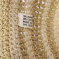 Women's Cloche Sun Hat Rolled Brim Cream Tan Striped Woven Paper Cotton OSFM