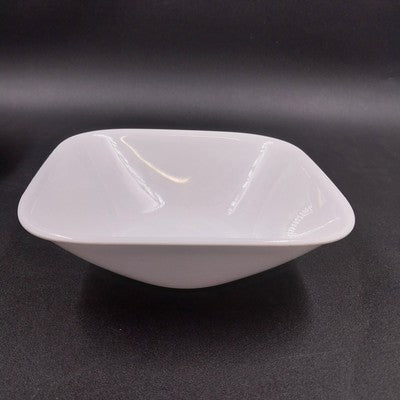 6 Corelle Vitrelle Scandia White 6.5" Square Soup Cereal Bowls Oven Safe