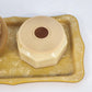 Pyrolene Celluloid 3pc Vanity Set Amber Pearl Marbled Tray & Trinket Boxes 1920s