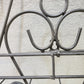 Ornamental Gray Wire Wall Shelf Basket Leaf Pattern Metal Storage