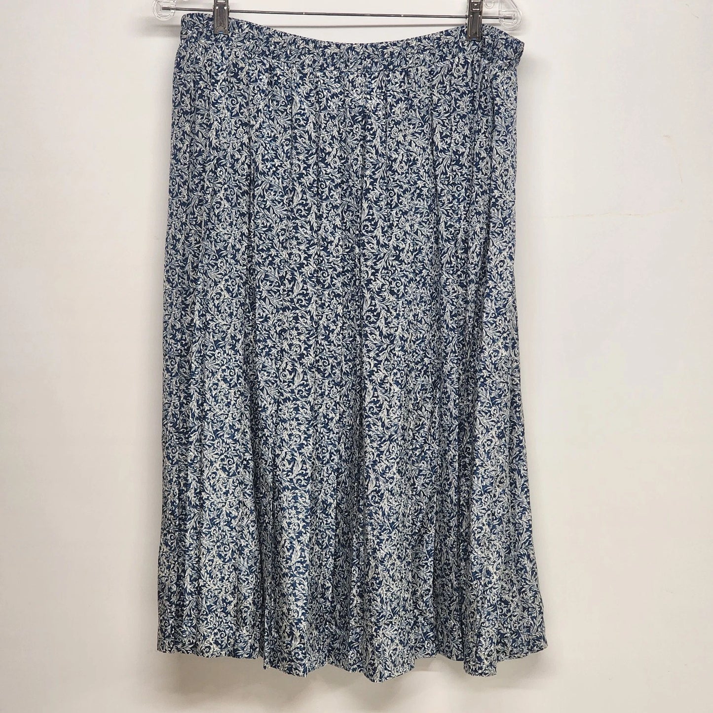 Andrea Gayle Blue White 2 Piece Skirt Suit Set Plus Size 20