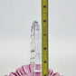 Vintage Fenton Cranberry Glass Basket Coin Dot Ruffled Handle