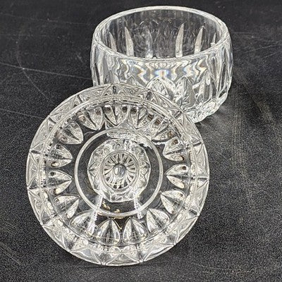 Gorham Crystal Althea Creamer & Sugar Bowl Set Elegant Cut Glass Vintage 1960s