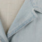 White Stag Light Denim Jacket XL Floral Embroidery 100% Cotton