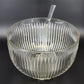 Colony Starlight Glass Punch Bowl 11" with Plastic Ladle 13" Vintage Mid Century