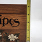 Wooden Recipe Box Floral Hinged Lid Recipe Card Holder Country Decor 7" x 4" x5"