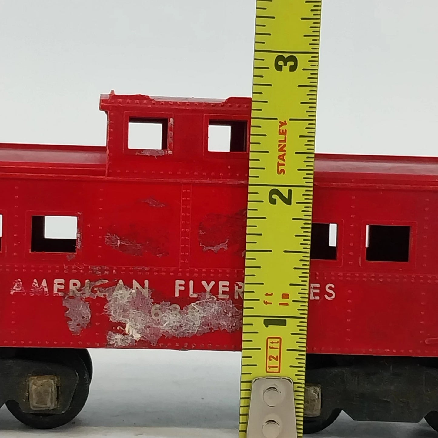 American Flyer Lines S Gauge Caboose Train 638 Red A. C. Gilbert 1950s Vintage