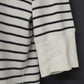 Calvin Klein Performance T-Shirt XL Women's White w Black Stripe V Neck 1/2 SL