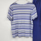 Sonoma Life Style 2 Pc Set Women's L Striped Top Blue Pants Cotton Loungewear