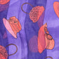 Vintage Purple Lavender Floral Hat Print Retro Scarf Korea