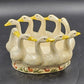Ceramic Bowl 9" Planter Holland Mold Circle Of Ducks Signed Homemade Vintage 80s