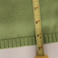 Raffaello Sport Women's Cotton Cowl Neck Lime Green Pullover Sweater Size L