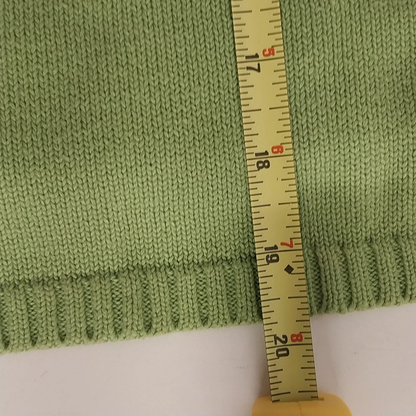 Raffaello Sport Women's Cotton Cowl Neck Lime Green Pullover Sweater Size L