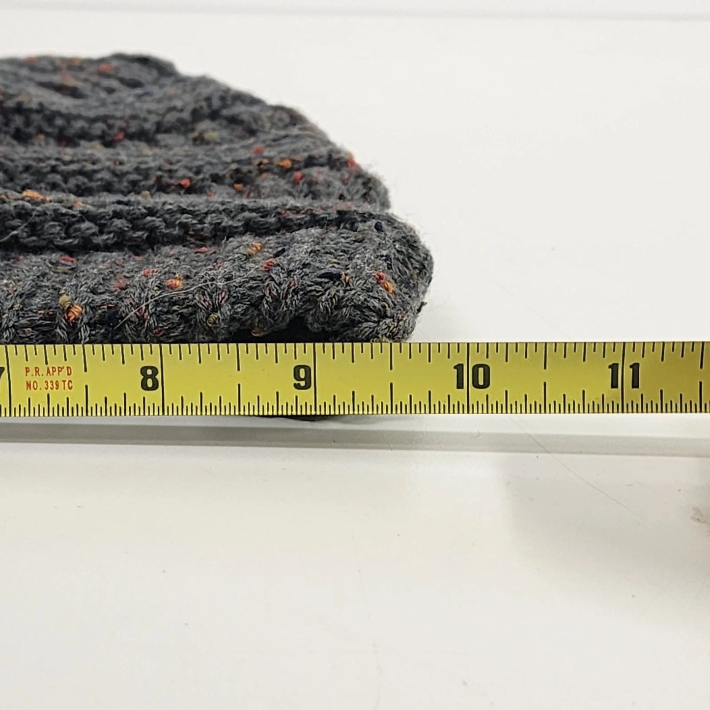 C C Cozy Confetti Beanie Dark Grey Knit Winter Hat Multi-Color Fleck One Size
