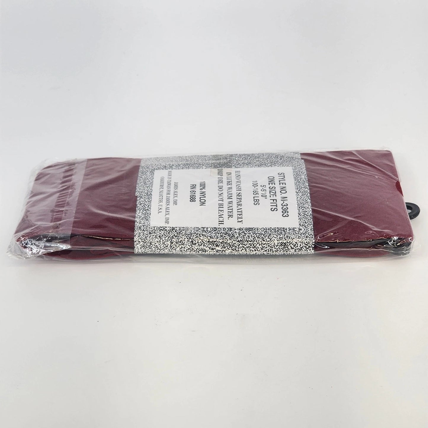 Vintage NOS Maroon Footed Tights 100% Nylon Burgundy Womens OS