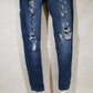 Mudd Skinny Stretch Dark Wash Distressed Jeans Womens Size 5