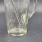 Etched Clear Glass Martini Pitcher 1 Qt w/ Stirrer Fused Handle 8"