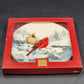 Lenox Collector Plate 2001 Cardinals in Winter Catherine McClung Gold Trim 10.5"