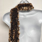 Soft Angel Hair Yarn Scarf Brown Tan Cejon Knit One Size 74" x 8" Women's China