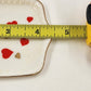 10pcs Miniature Tea Set White Red Heart Chintz Decal Gold Trim 4.5"x3" Taiwan