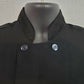 Fame Fabrics C10P Chef Coat Black XL 10 Button Long Sleeve