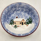 4 Soup Salad Bowls 8.25" Winter Scene Holly Mountain Lodge FWC's Cook's Bazaar