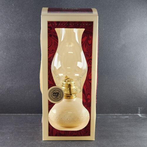 Lamplighter Farms Traditional Oil Lamp Hurricane Globe 13" Tall NOS 1999