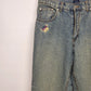 The Blues Missy Sz 10 Blue Denim Jeans 100% Cotton Embroidered Butterfly Flower