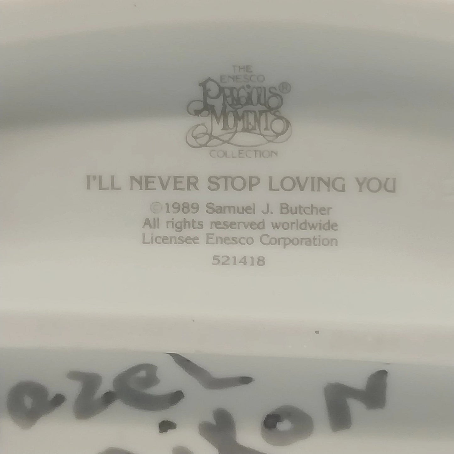Precious Moments I'll Never Stop Loving You Figurine 521418 Enesco 5.5" 1989 Vtg