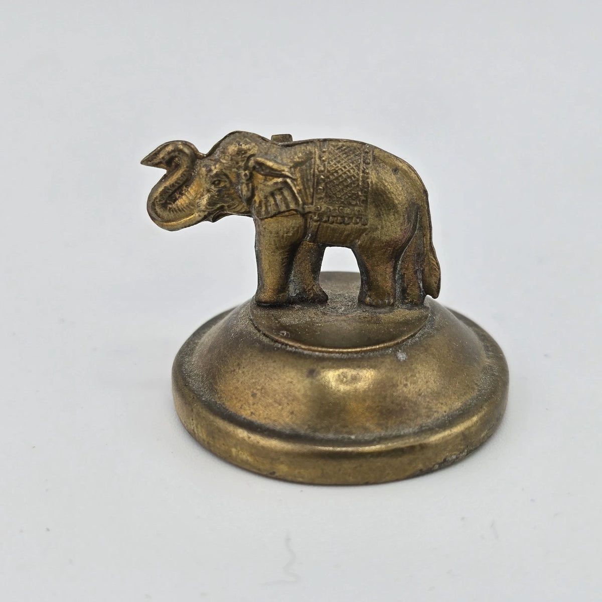 Thai Siam Brass Place Card Holders Set 10 Dancers Temples Elephants Vintage