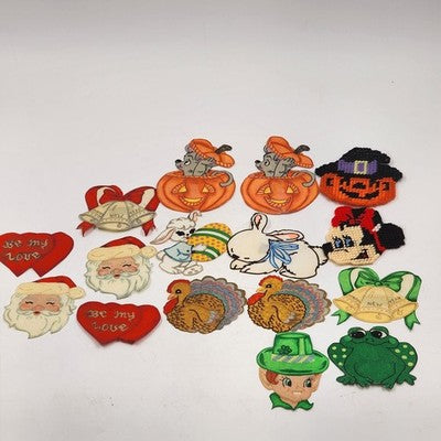 Holiday Decoration Hangers and Banners Large Lot of 16 Vintage with Wall Magnets