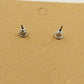 Multicolor Yellow & Clear Leaf-Shaped Faceted Rhinestone Stud Earrings