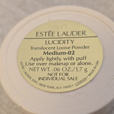Estee Lauder Lucidity Translucent Loose Powder Medium-02 Retired .06 oz NOS