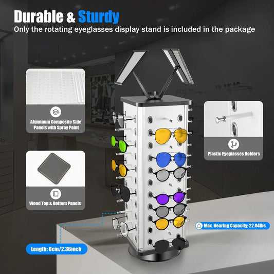 44 pair rotating eyeglass display rack