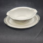 Noritake Crest 5421 Gravy Boat Attached Underplate Lily of the Valley Platinum