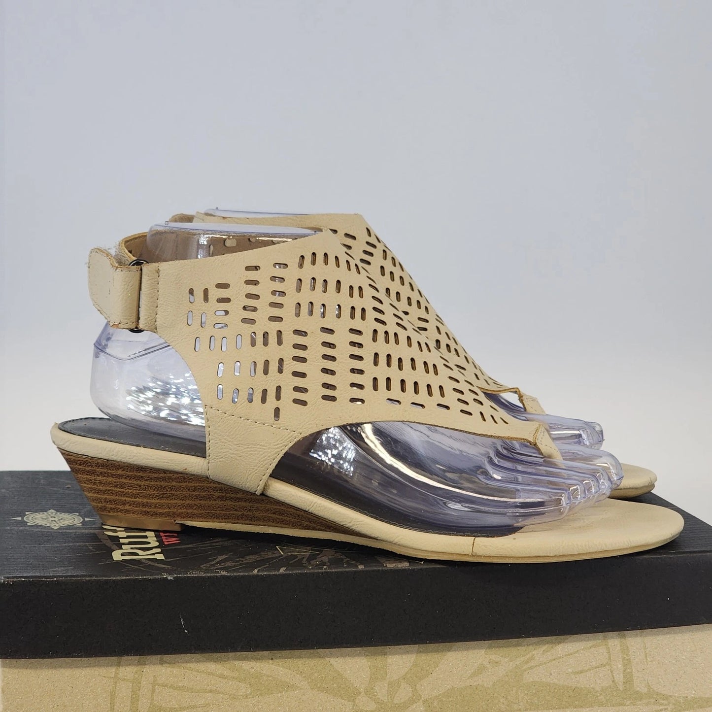 Ruff Hewn Floyd Caged Gladiator Sandals Off White Women 8