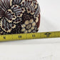 Vera Bradley Shoulder Bag Tote Slate Blooms Brown/Blue Floral Cotton Quilted Zip