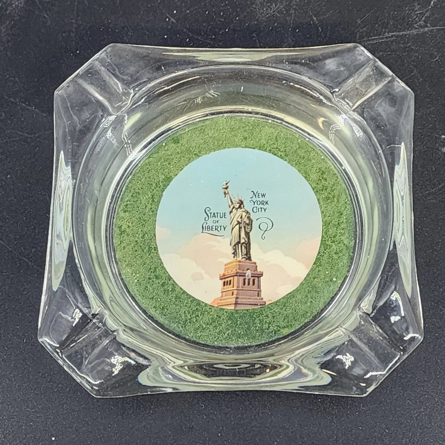 Vintage New York City Souvenir Ashtray Statue of Liberty