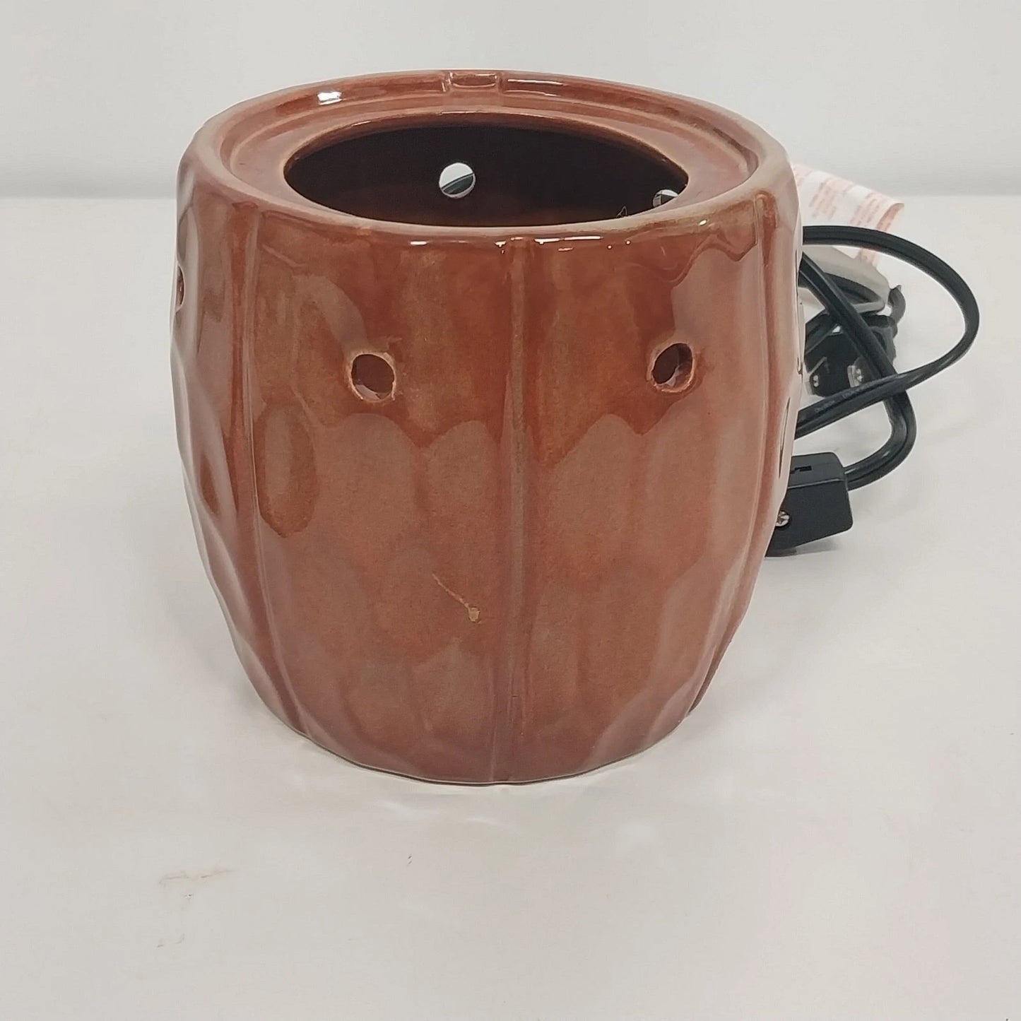 Scentsy Pumpkin Mid Size Electric Wax Warmer Orange Fall Halloween Retired 2010