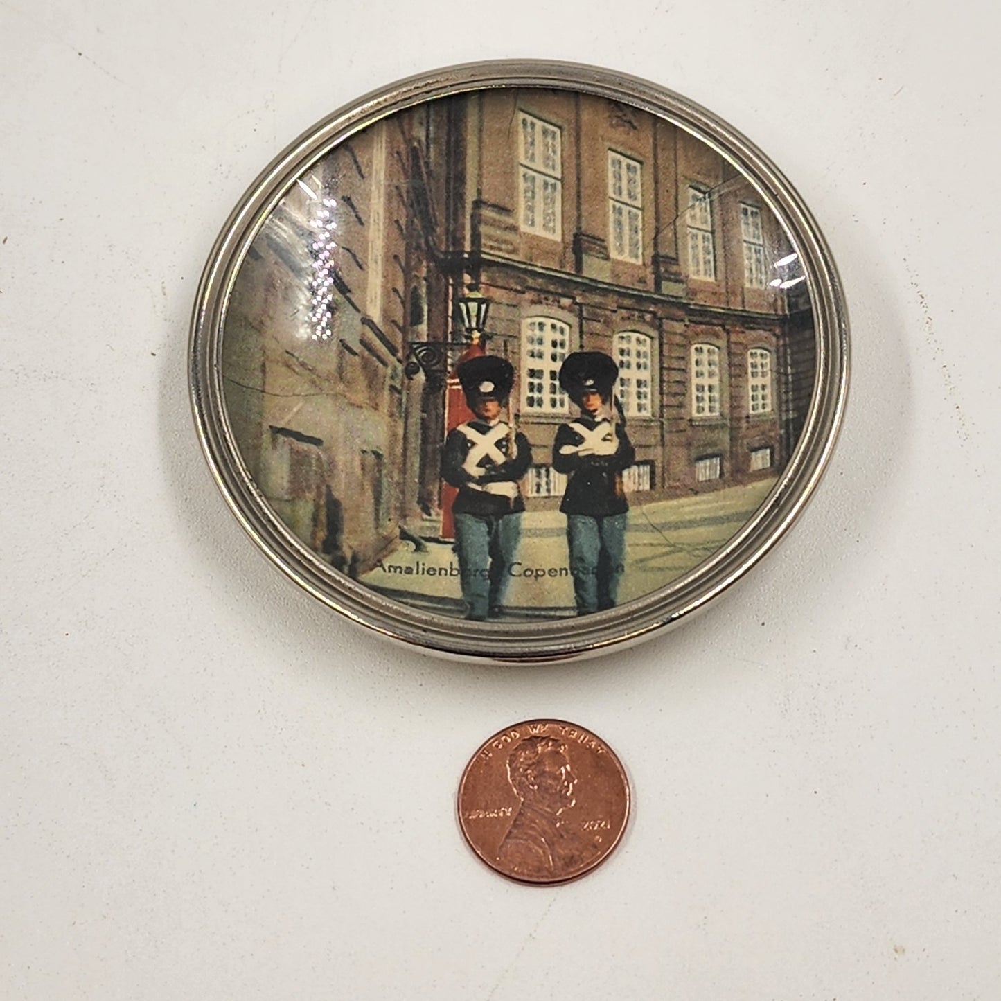 Royal Amalienberg Copenhagen Stainless Steel Trinket Dish Decor Collector Plate