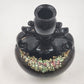 Peters & Reed Pottery Garland Floral Dual Handle Squat Vase 9" Craft Art