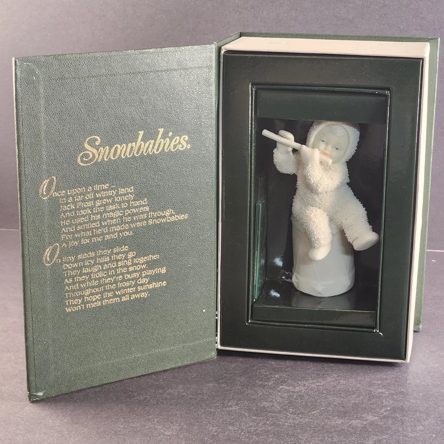 Department 56 Snowbabies Porcelain Figurine Vintage "I'll Play A Christmas Tune"
