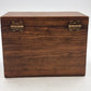Wooden Recipe Box Floral Hinged Lid Recipe Card Holder Country Decor 7" x 4" x5"