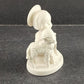 Goebel HJ19 Angel with Lamb White Bisque Figurine West Germany Vintage 3.75"