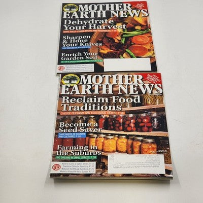 2 Mother Earth News Magazines August/September 2021 and October/November 2021
