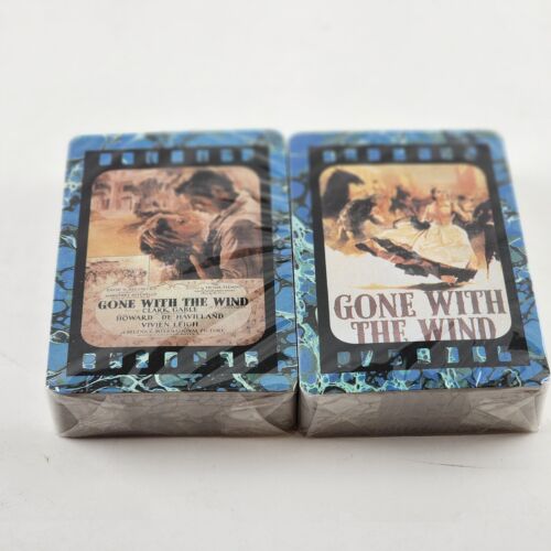 Playing Cards in Collector's Tin Gone With The Wind 1995 Two Sealed Decks NOS