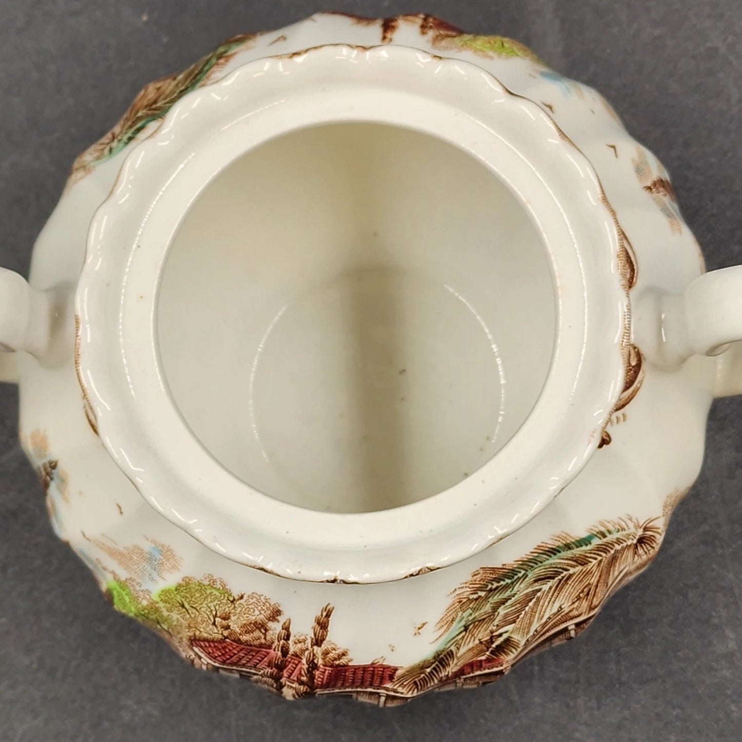 Johnson Bros Heritage Hall Sugar Bowl & Lid Spanish Hacienda Ironstone England